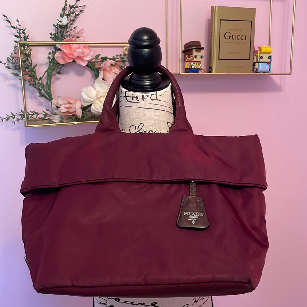 Authenticated Prada Tessuto Reversible Tote